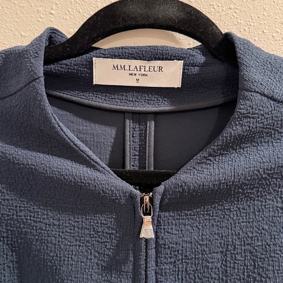 MM Lafleur Medium Galaxy Blue The Higgins Jacket Staccato Zip Front Pockets - Picture 3 of 7